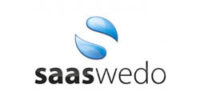 Saaswedo logo with stylized blue 'S' symbol.