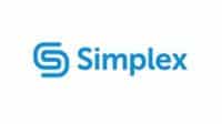 Simplex logo with blue text and symbol.