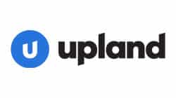 Upland logo with blue circle and text.